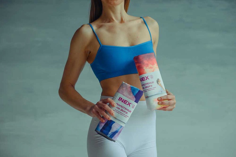 Полотенце для йоги из микрофибры INEX Suede Yoga Towel, Starry 19