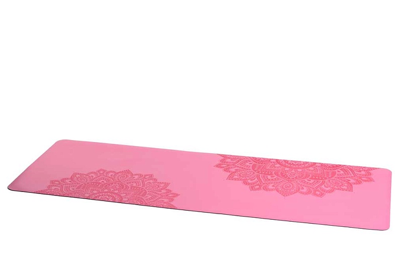 Коврик для йоги INEX PU Yoga Mat laser pattern, розовый