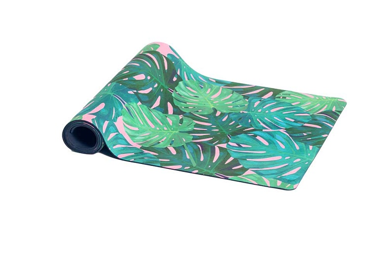 Коврик для йоги из искусственной замши INEX Suede Yoga Mat, Tropical Palm Leaf 70