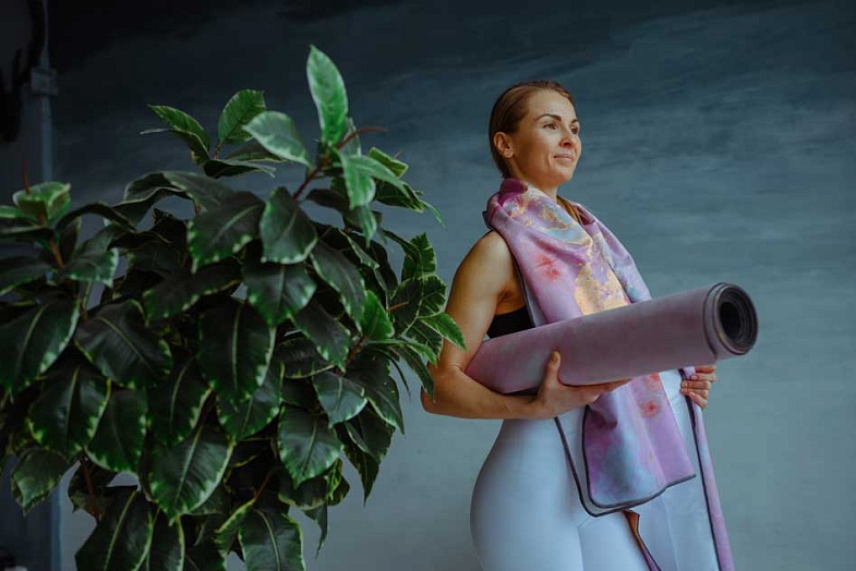 Полотенце для йоги из микрофибры INEX Suede Yoga Towel, Starry 19